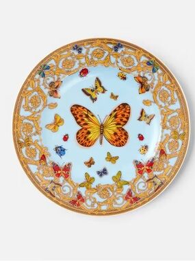 Versace Rosenthal Les Jardin 7” Decorative Plate, Butterflies, GUC